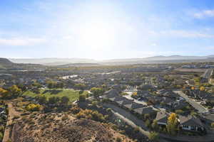 Bird's eye view featuring a mountain view