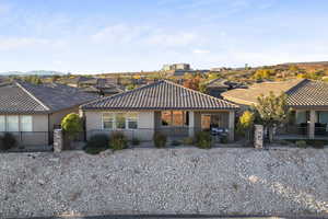 View of front of house featuring a mountain view