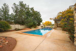 View of pool with a patio