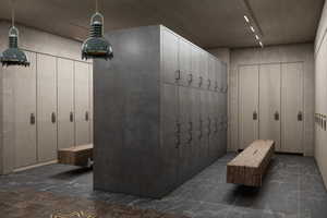 Mudroom featuring a mail area