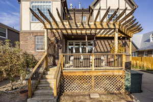 View of front of house featuring a pergola