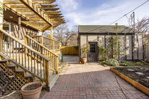 View of patio / terrace featuring a pergola