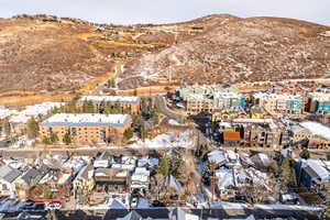 Bird's eye view featuring a mountain view