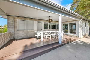 View of lower back deck