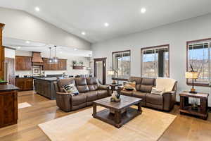 Vaulted Ceiling with Recessed Cans & Lots of Natural Light!