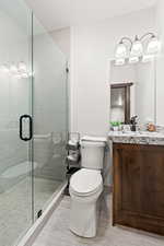 3/4 Bath Downstairs!  New Tile w/ Pebble Floor Shower!