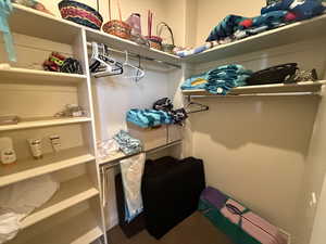 View of walk in closet