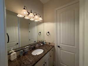 Bathroom featuring vanity