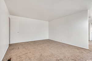 View of carpeted spare room