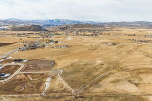 Bird's eye view featuring a mountain view and a rural view