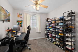 Bedroom being used as an office on the second floor