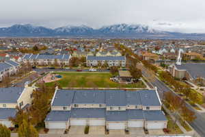 Bird's eye view featuring a mountain view