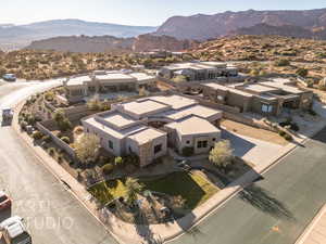 Bird's eye view featuring a mountain view