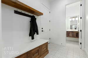 Mudroom with sink