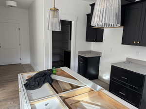 Kitchen featuring wood-type flooring