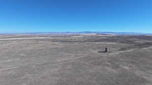 Aerial view featuring a mountain view