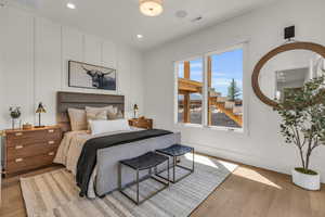 ADU Bedroom featuring light hardwood / wood-style floors