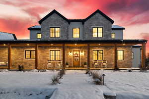 View of front of home during wintertime