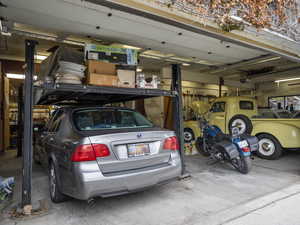 View of garage interior. Massive storage space-garage on the south side of the building.