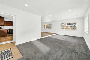 Living room with wood-style flooring