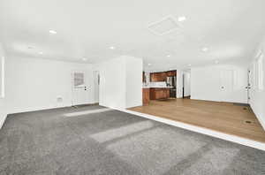 Living room with wood-style flooring