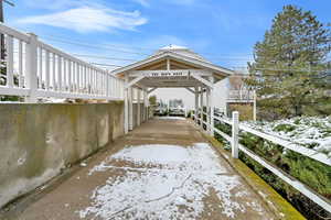 Covered patio with a gazebo