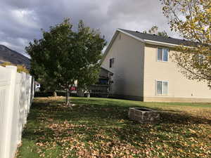 Summer view of side yard