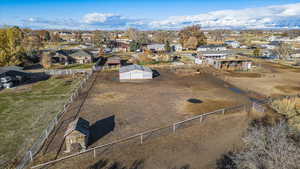 Birds eye view of property