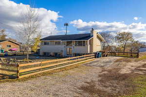 View of front of property featuring french doors