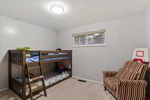 View of carpeted bedroom