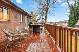 Wooden deck featuring central AC