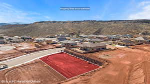 Bird's eye view featuring a mountain view