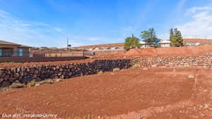 View of yard featuring a mountain view