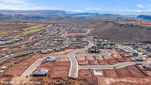 Bird's eye view featuring a mountain view