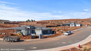 Exterior space featuring a mountain view