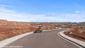 View of street featuring a mountain view