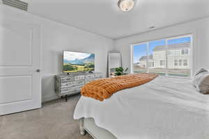 View of carpeted bedroom