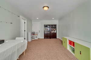 View of carpeted bedroom