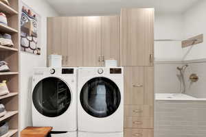 Laundry area with washer and dryer