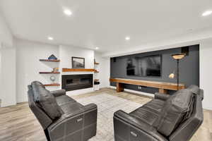 Living room featuring light hardwood / wood-style floors