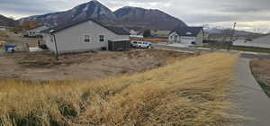 Exterior space with a mountain view