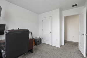 Bedroom featuring carpet florring