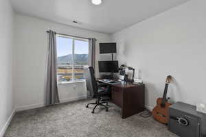 Bedroom featuring carpet flooring