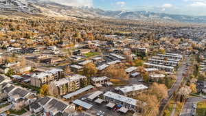 Bird's eye view featuring a mountain view