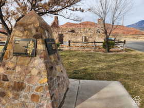 Exterior details with a mountain view