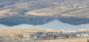 Property view of water with a mountain view