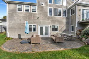 Backyard patio with pavers