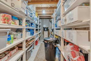 Large storage rooms in basement