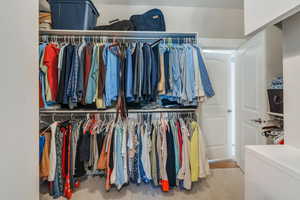 Spacious primary closet