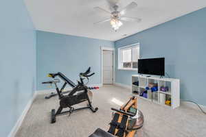 Basement bedroom #1 which also makes a great exercise room